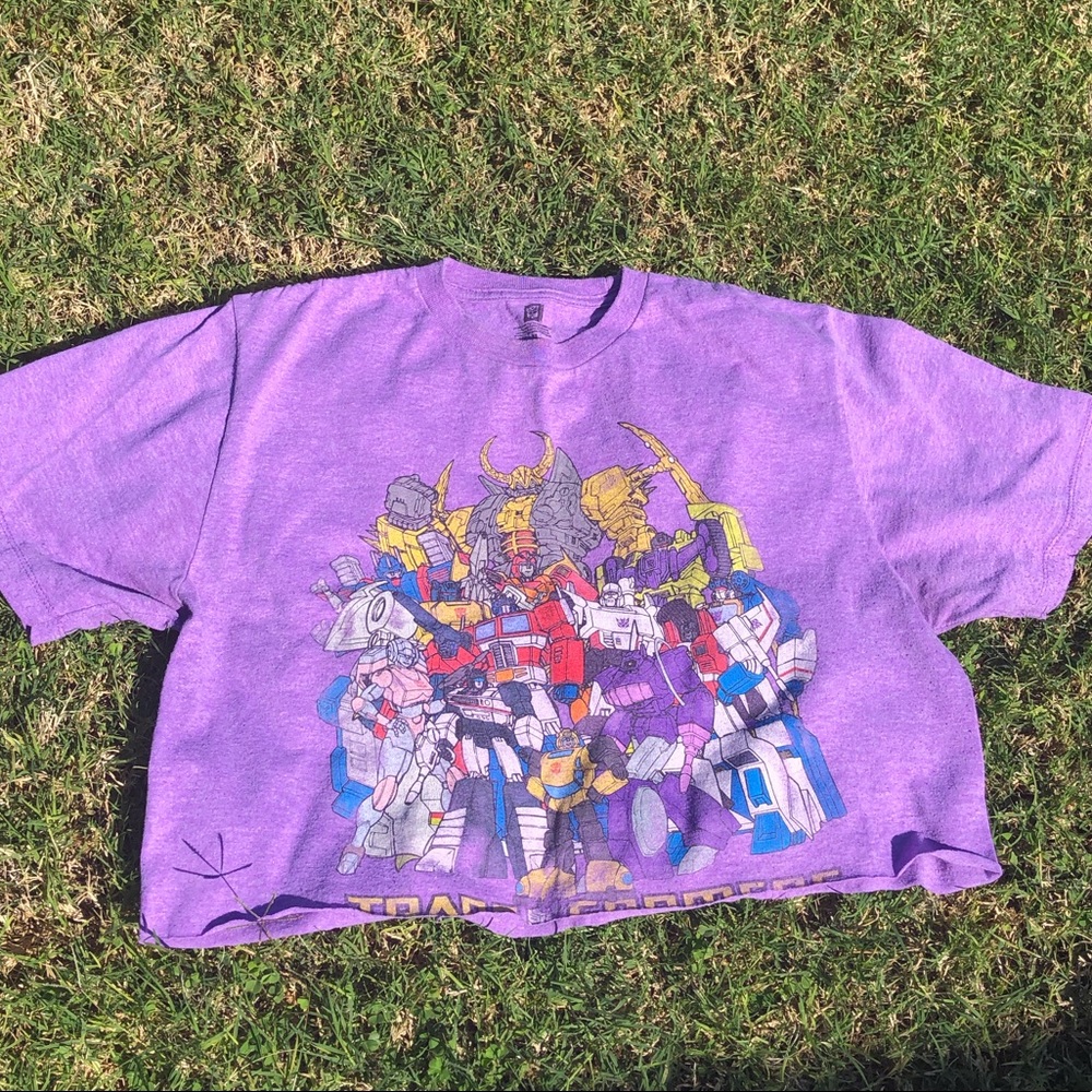 Transformers Crop Top Baby Tee